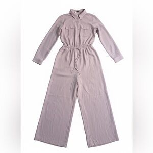 Express Light Pink Long Sleeve Jumpsuit in size L